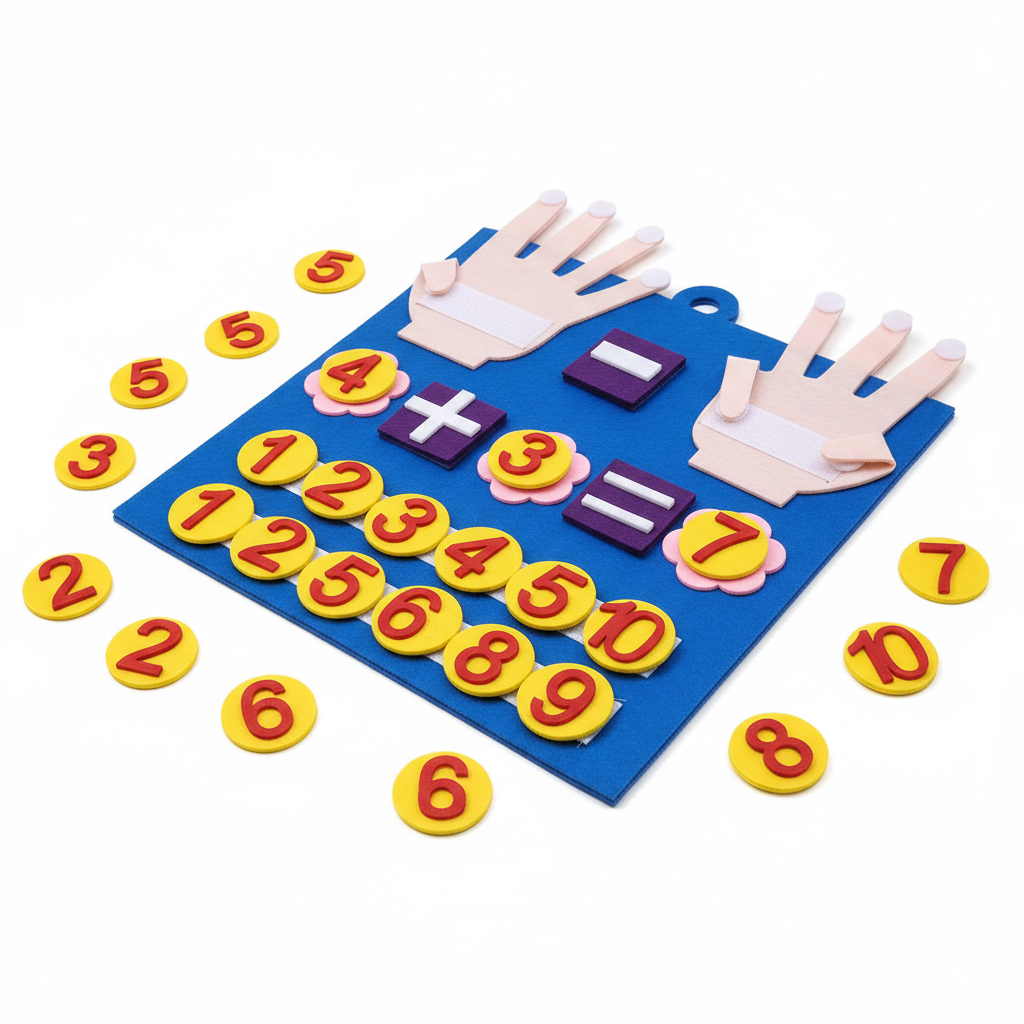 Tavola Matematica Montessori in Feltro – Impara i Numeri e il Calcolo