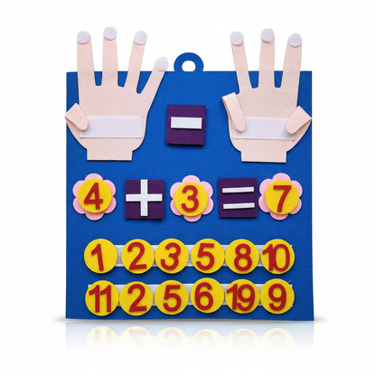 Tavola Matematica Montessori in Feltro – Impara i Numeri e il Calcolo